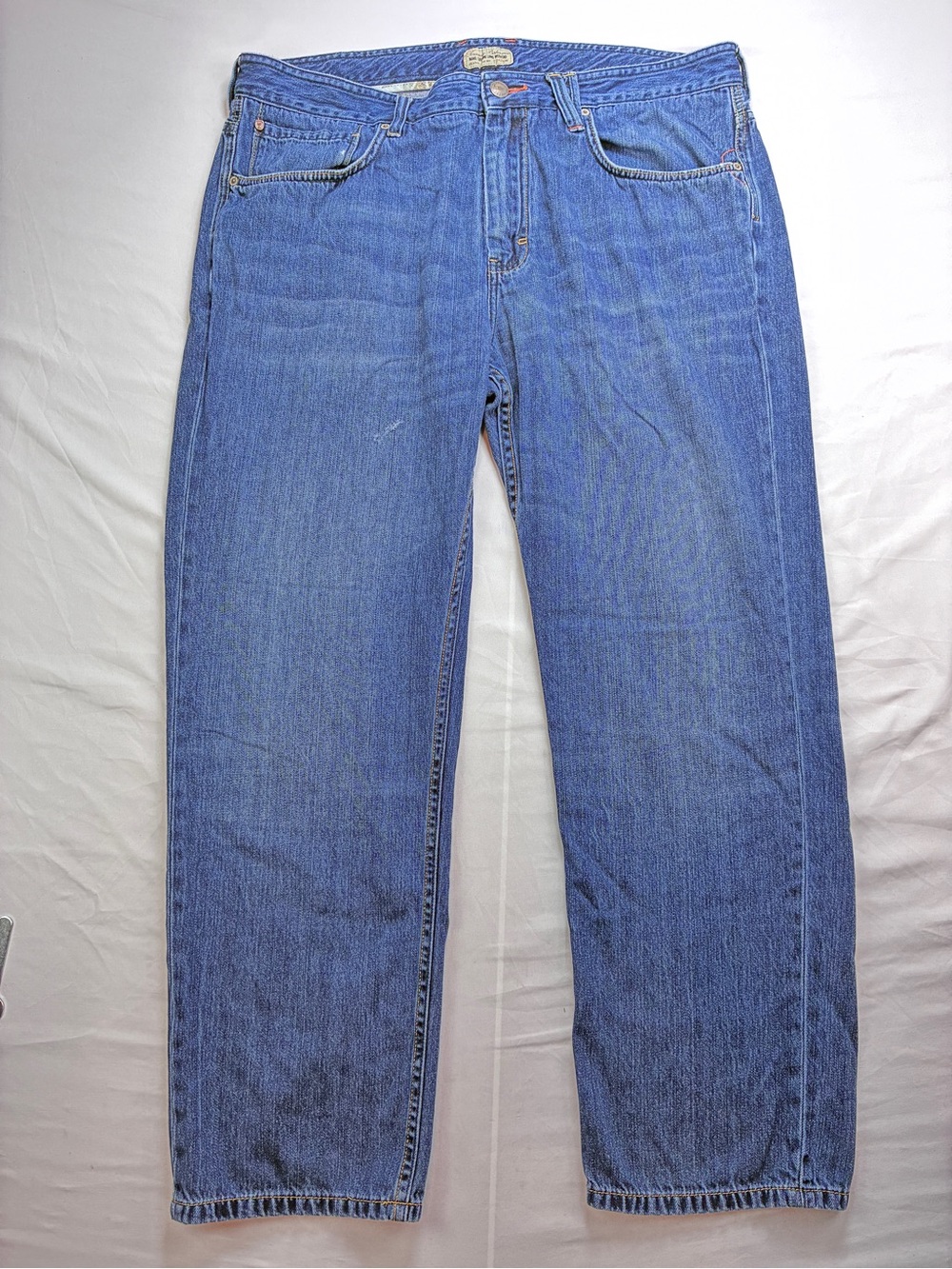 Tommy Bahama Men's Relaxed Blue Jeans Soft Distressed Whiskered Mens 40/30